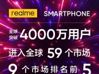 realme真我手机今天宣布realme全球年轻用户已突破四千万