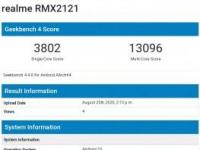 Realme X7 Pro Geekbench记分卡确认联发科技Dimensity 1000+芯片组