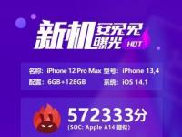 Apple iPhone 12 Pro Max的AnTuTu结果显示性能略有提高