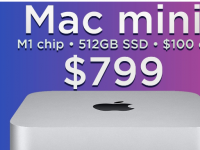 M1 Mac mini512G​​B型号在亚马逊的折扣价为799美元