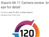 DXOMARK官方公布了小米11的相机评分