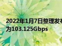 2022年1月7日整理发布：面向6G首次实现了单波长净速率为103.125Gbps