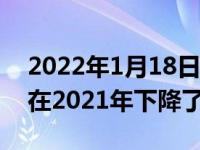 2022年1月18日整理发布：捷豹路虎的销量在2021年下降了1.2%